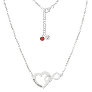 Garantilla plata personalizada corazón + infinito