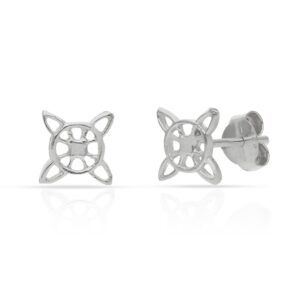 Pendientes plata nudo de bruja 10mm