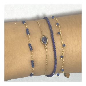 Pulsera plata lagrima piedra lapislazuli foto Pulsera plata lagrima piedra lapislazuli foto