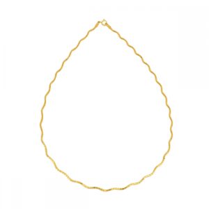Cadena semirigida plata 40cm - Mango bañada oro