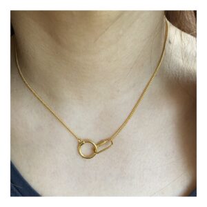 Collar plata 925 motivo redonda y mosqueton - Argentia foto