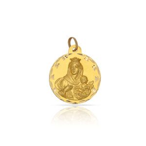 Medalla Virgen del carmen oro 18Kl 15mm