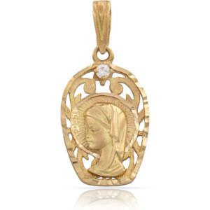 Medalla calada Virgen Niña oro 18kl
