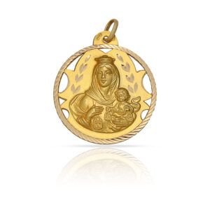 Medalla calada oro 18kl Virgen del Carmen 20mm