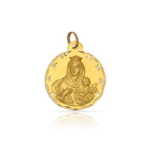 Medalla oro 18kl Virgen del Carmen 17mm