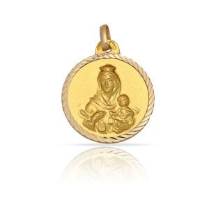 Medalla oro 18kl Virgen del Carmen 18mm