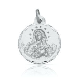 Medalla plata Virgen de la Purisima 17mm