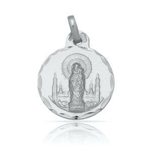 Medalla plata Virgen del Pilar 17mm