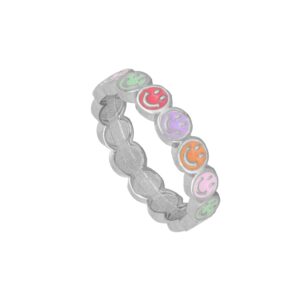 Anillo Smiles colores plata 925 rodiada
