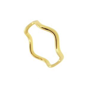 Anillo ondas plata bañada oro 3 micras - Brisia