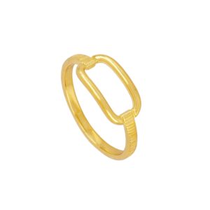 Anillo plata eslabon 13x7mm - Nymara bañada oro
