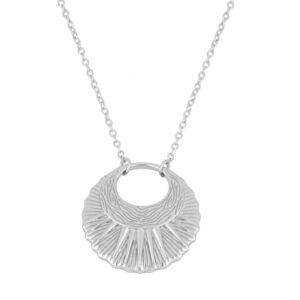Collar plata 925 colgante luz Hermes 20mm rodiada