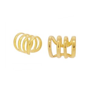 Ear cuff plata 4 barras - Vessia bañado oro