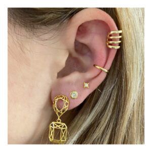 Ear cuff plata 4 barras – Vessia foto Ear cuff plata 4 barras - Vessia foto