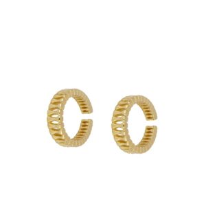 Ear cuff plata aro barras 13mm - Xandora bañada oro