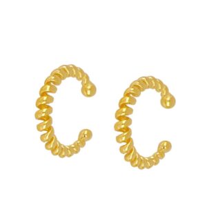 Ear cuff plata aro muelle - Avaris bañada oro