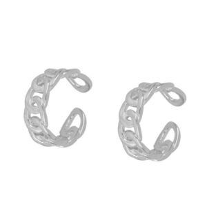 Ear cuff plata eslabon 10x4mm – Orlisa foto Ear cuff plata eslabon 10x4mm - Orlisa foto