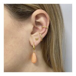 Ear cuff plata flores 10mm – Skain foto Ear cuff plata flores 10mm - Skain foto