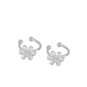 Pendiente ear cuff plata flor circonitas – Argelia rodiada Pendiente ear cuff plata flor circonitas - Argelia rodiada