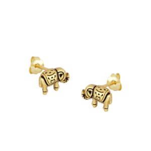 Pendiente mini plata Elefantes 9x6mm Pendiente mini plata Elefantes 9x6mm