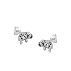 Pendiente mini plata Elefantes 9x6mm rodaida