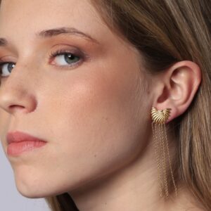 Pendientes largos plata Xtream 5 cadenas