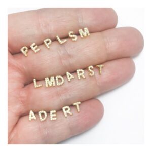 Pendientes letras (a-z) plata 925 foto Pendientes letras (a-z) plata 925 foto