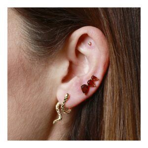 Pendientes trepador plata 925 circonitas curazo ahumado foto Pendientes trepador plata 925 circonitas curazo ahumado foto