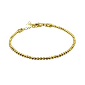 Pulsera plata 925 bolitas Smite bañada oro Pulsera plata 925 bolitas Smite bañada oro