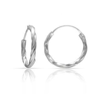 Aros de plata trenzados Eclipse - 14mm