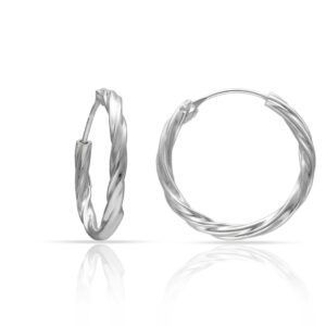 Aros de plata trenzados Eclipse - 17mm
