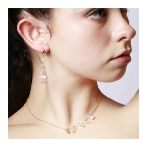 Choker plata 925 mini chamrs 5 perlas irregulares Choker plata 925 mini chamrs 5 perlas irregulares