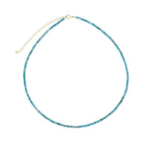 Collar plata 925 piedra apatita 2x3mm