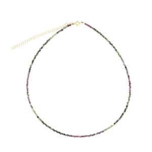 Collar plata con piedras Rubi y Zoisita 2.3mm