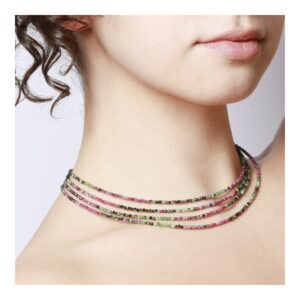 Collar plata con piedras Rubi y Zoisita 2.3mm foto Collar plata con piedras Rubi y Zoisita 2.3mm foto
