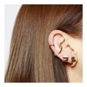 Ear cuff plata aro Sniny 21x11mm foto 2