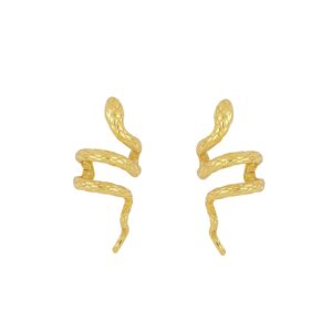 Ear cuff plata forma serpiente 24mm