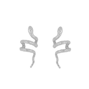 Ear cuff plata forma serpiente 24mm rodiada Ear cuff plata forma serpiente 24mm rodiada