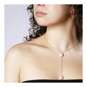Gargantilla plata 925 colgantes perlas - Slim