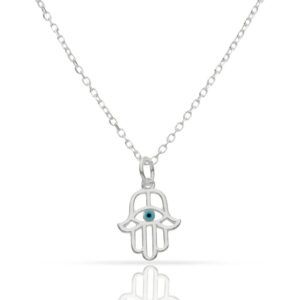 Las medallas de Vírgenes más vendidas en 2026: una joyita llena de amor, fé y protección Gargantilla plata 925 mano de Fatima y ojo turco