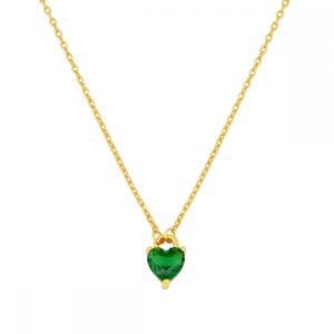 Gargantilla plata corazon circonita verde 5x5mm Apple Gargantilla plata corazon circonita verde 5x5mm Apple