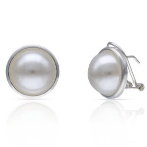 Pendiente plata cerco y perlas 14mm - Scorpio