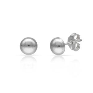 Pendiente plata media bola 6mm - Stussy
