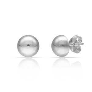 Pendiente plata media bola 8mm - Stussy