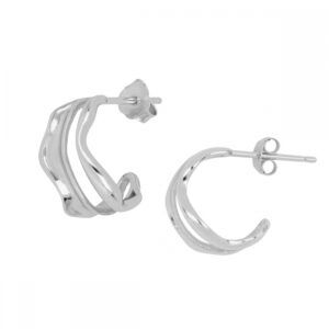 Pendientes aros Criolla en plata ley rodiada