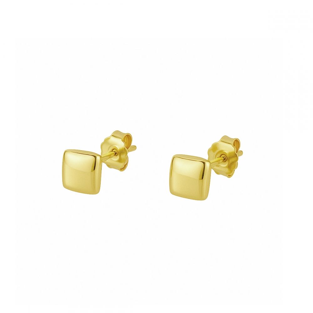 Pendientes basico plata cuadrado liso 5x5mm Pendientes basicos plata cuadrado liso 5x5mm
