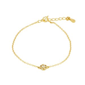 Pulsera plata 925 flor circonitas - Zara