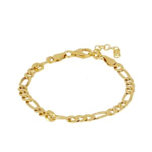 Pulsera plata eslabon combinada 3.7mm Springfild