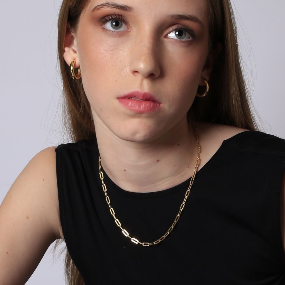 Tendencias en Collares de Plata para Mujer 2026: Diseños que Triunfarán modelo con cadena plata gruesa 1