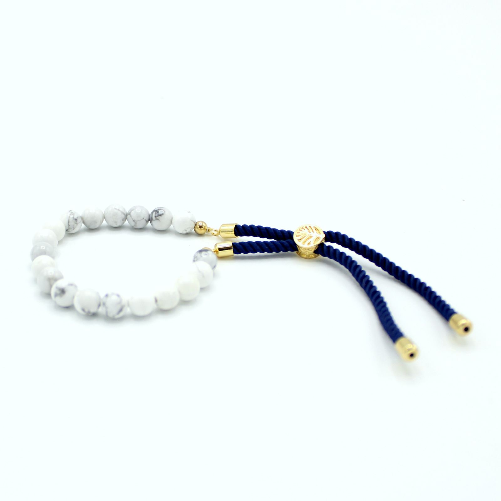 Pulsera de hilo con Khaulita Blanca pulsera de hilo cin cuentas de khaulita blanca